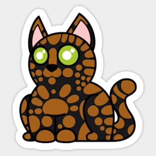 Plump Cat Tortoise Shell Sticker